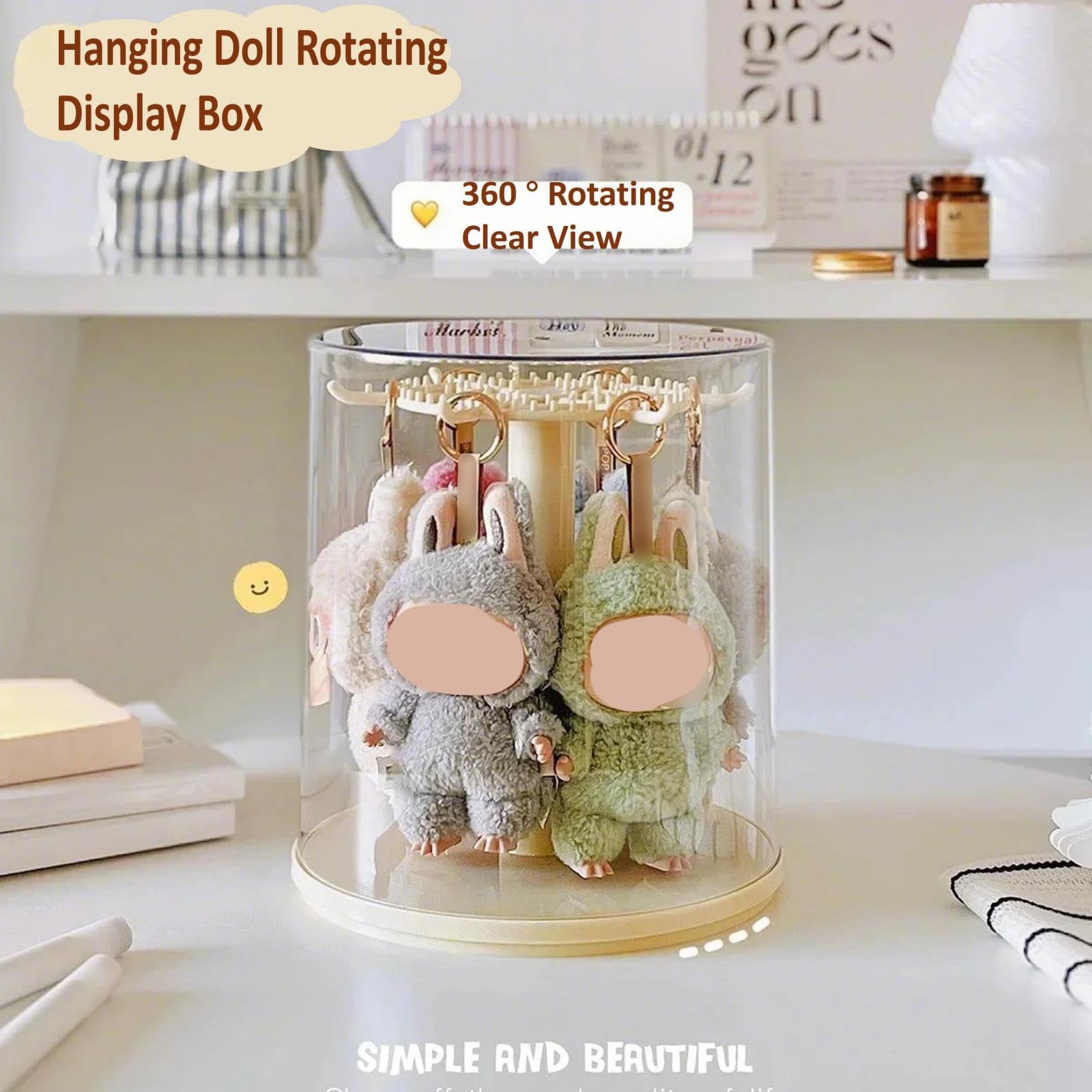 置物 labububaby 360degree Rotational Labubu Display Box / Crybaby Display